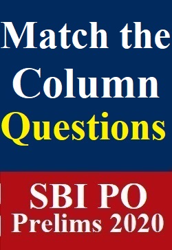 match-the-column-questions-specially-for-sbi-po-prelims